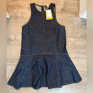 H&M denim flared dress. Sm